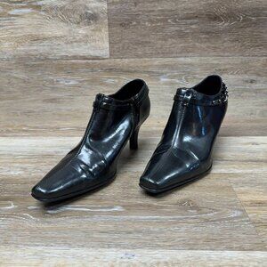 Liz Claiborne Lena Black patent Leather Bootie Women's Size 7 M